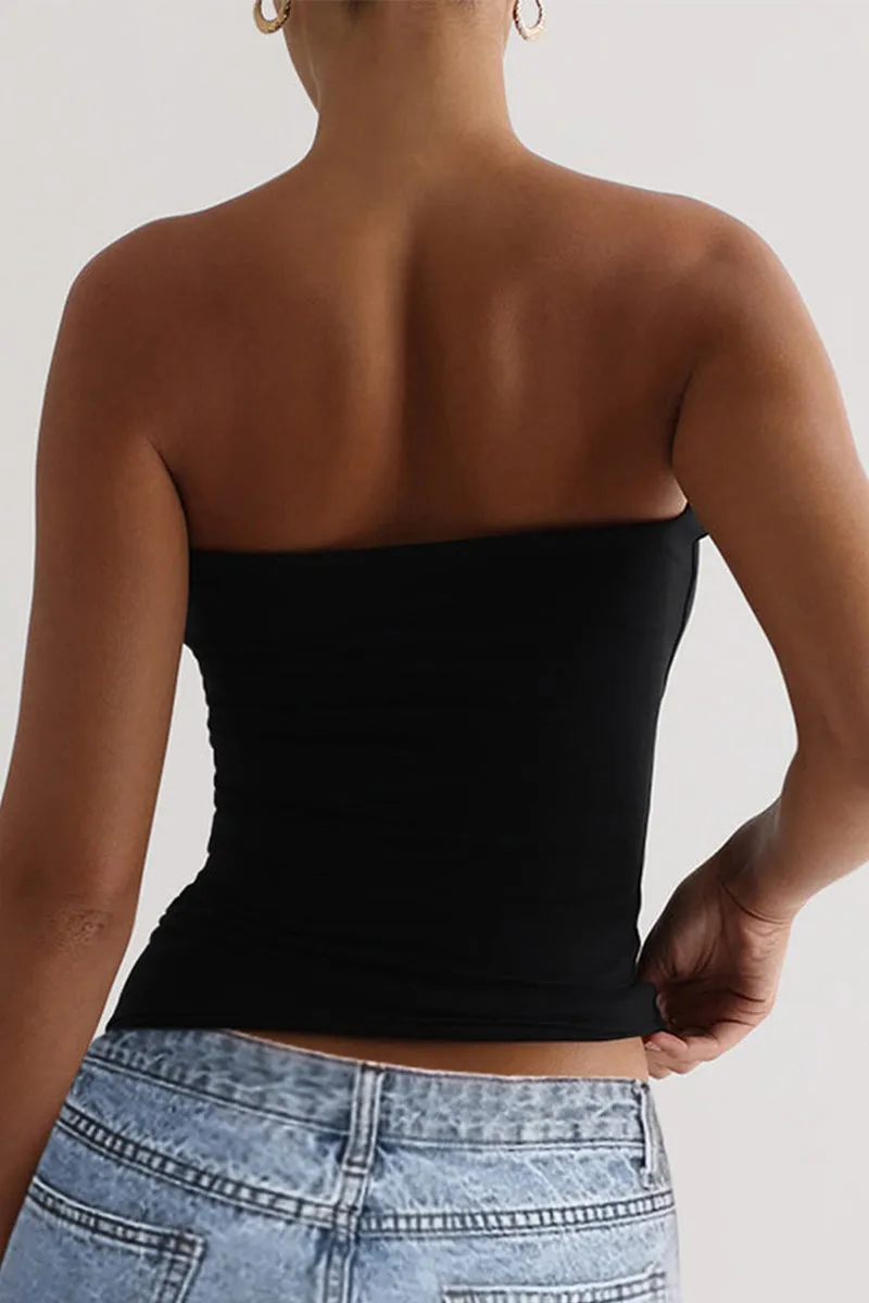 HTZ1229 Strapless Stretch Bandeau Top