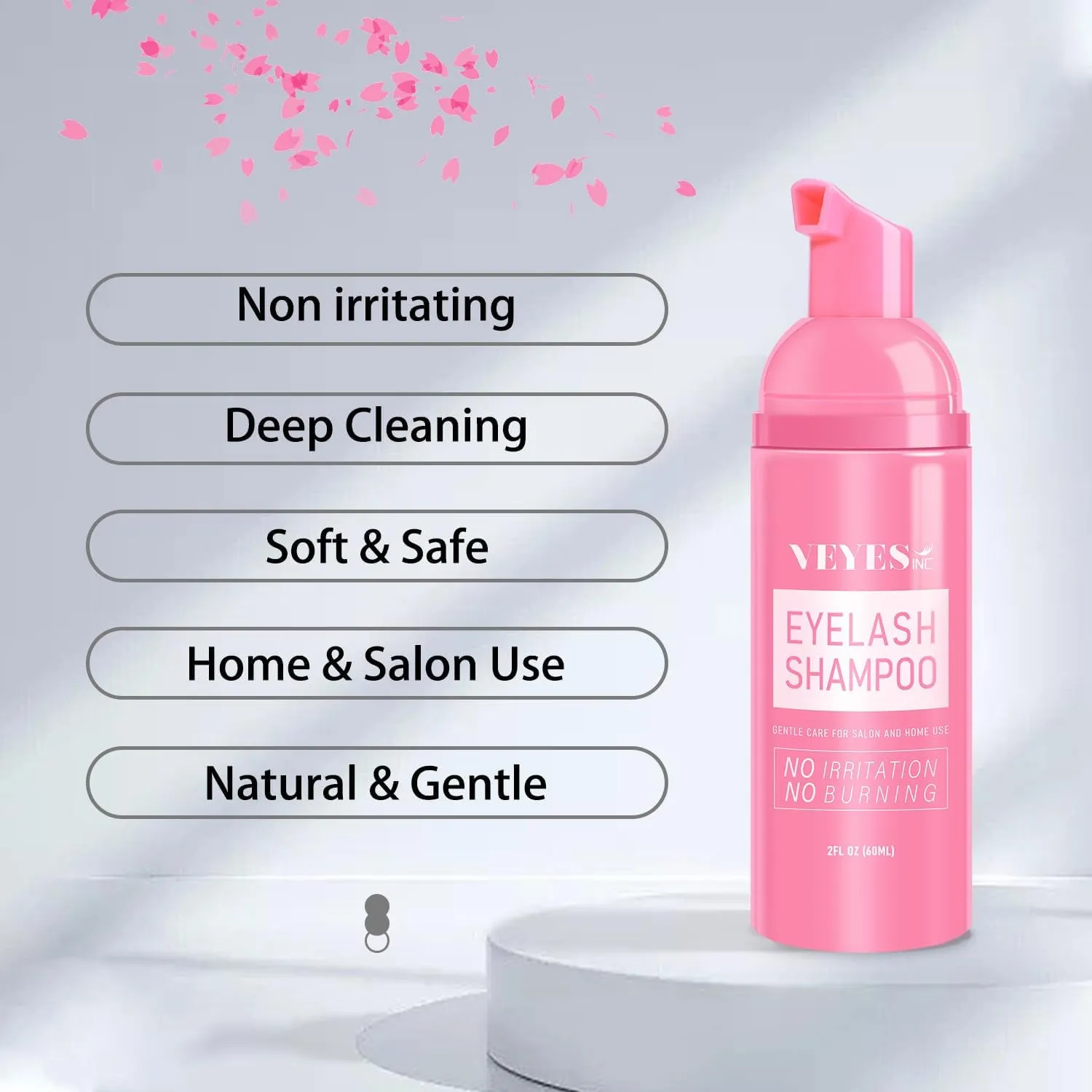 INC Lash Shampoo for Lash Extensions. Eyelash Wash for Extensions & Natural Lashes. Eyelash Extension Cleanser   Brush,Oil & Sulfate Free,60Ml. Lash Supplies for Salon & Home Care