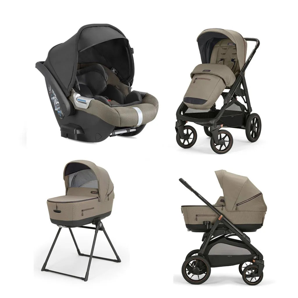 INGLESINA Aptica XT 5 Piece Travel Systems with Car Seat and 360 Rotating Isofix Base - Tuareg Beige