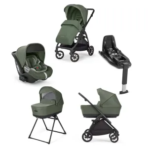 INGLESINA Electa 5 Piece Travel Systems With 360 Rotating Isofix Base - Tribeca Green