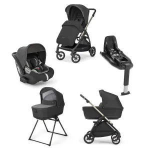 INGLESINA Electa 5 Piece Travel Systems With 360 Rotating Isofix Base  - Upper Black