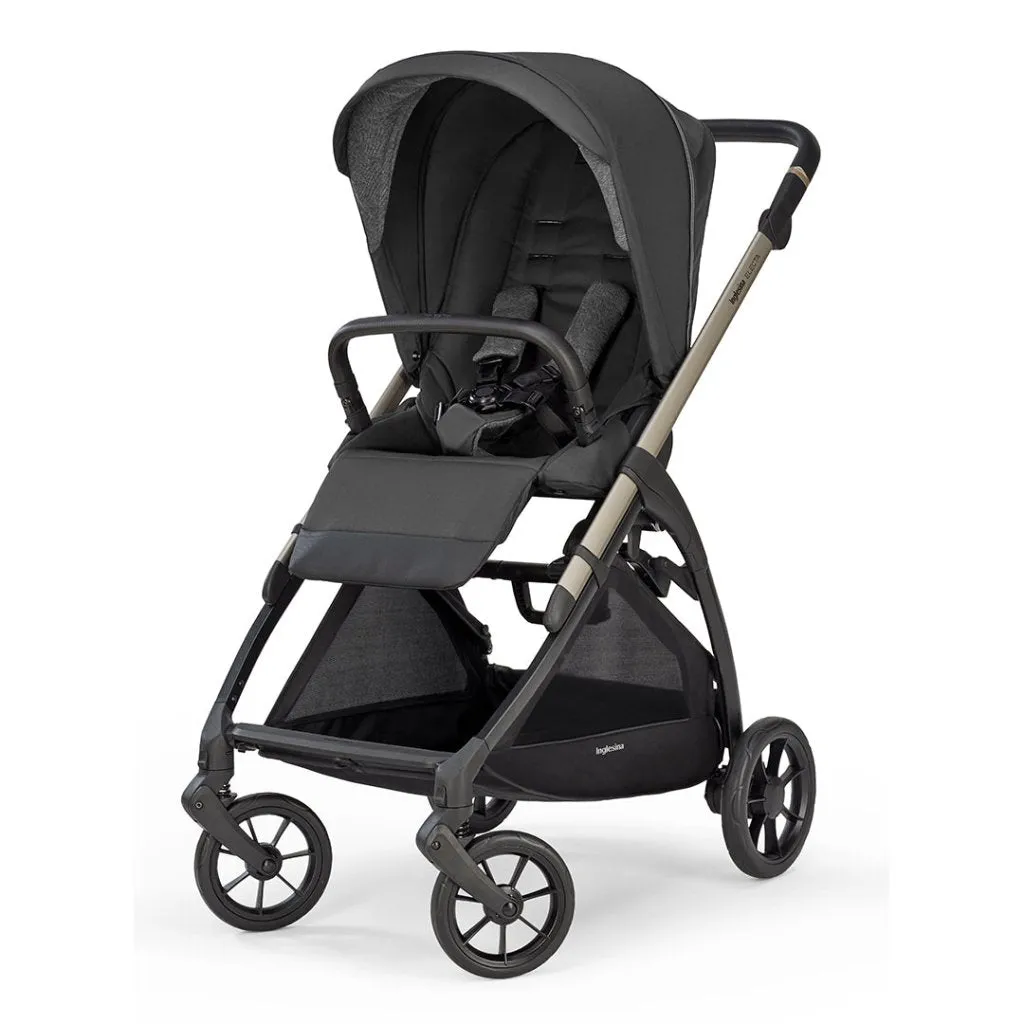 INGLESINA Electa 5 Piece Travel Systems With 360 Rotating Isofix Base  - Upper Black