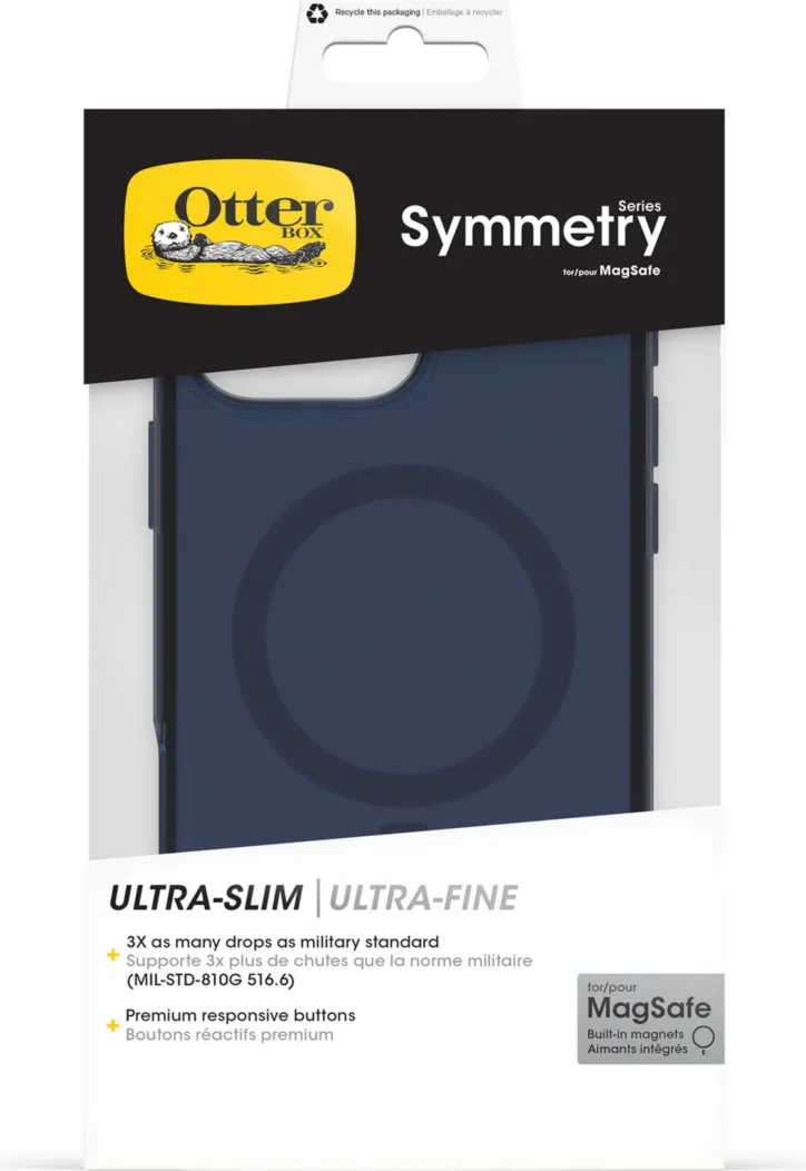 iPhone 16 Pro Max Otterbox Symmetry Clear w/ MagSafe Series Case - Blue - Blue Bear