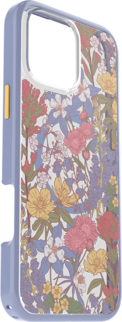 iPhone 16 Pro Max Otterbox Symmetry Clear w/ MagSafe Series Case - Purple - Wildflowers