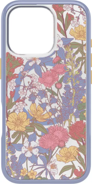 iPhone 16 Pro Otterbox Symmetry Clear w/ MagSafe Series Case - Purple - Wildflowers