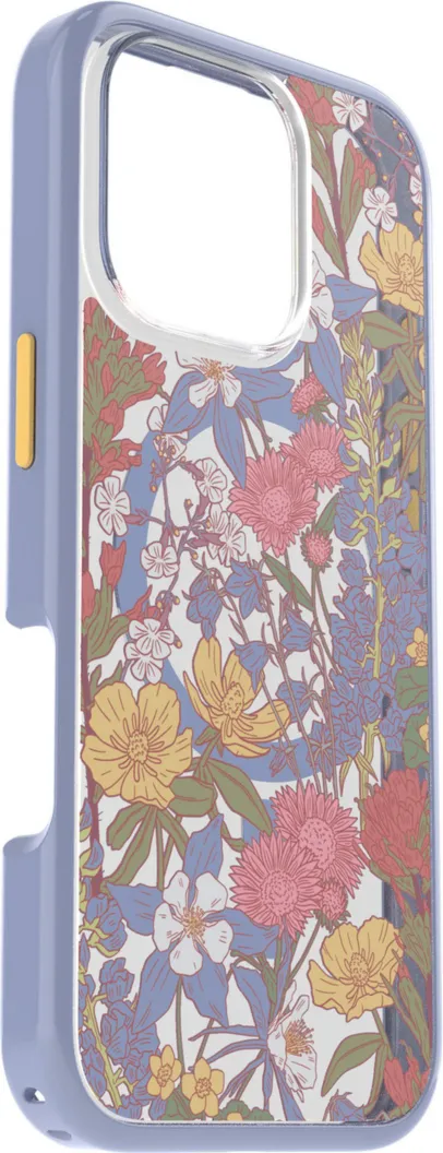 iPhone 16 Pro Otterbox Symmetry Clear w/ MagSafe Series Case - Purple - Wildflowers