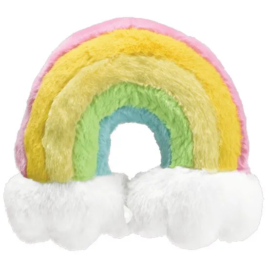 Iscream Rainbow Furry Neck Pillow