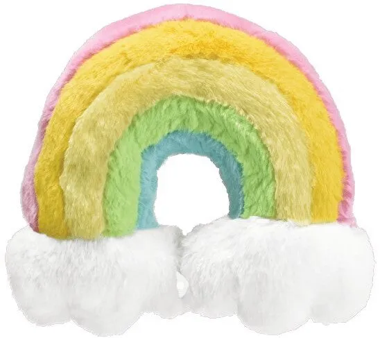 Iscream Rainbow Furry Neck Pillow