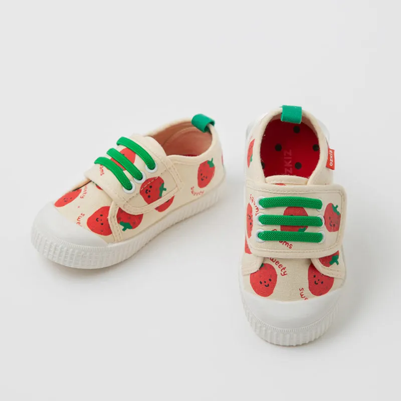 Ivory Strawberry Bonbon Slip-ons 2409OZ37