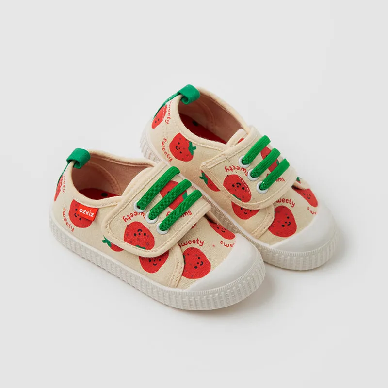 Ivory Strawberry Bonbon Slip-ons 2409OZ37