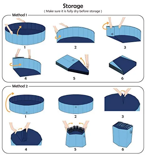 Jasonwell Foldable Dog Pet Bath Pool Collapsible Dog Pet Pool Bathing Tub Kiddie Pool for Dogs Cats and Kids (39.5inch.D x 11.8inch.H, Blue)