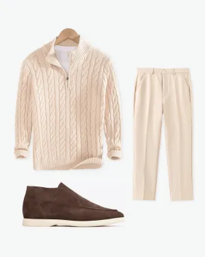 Jasper | Elegant sweater and pant set with Shoes