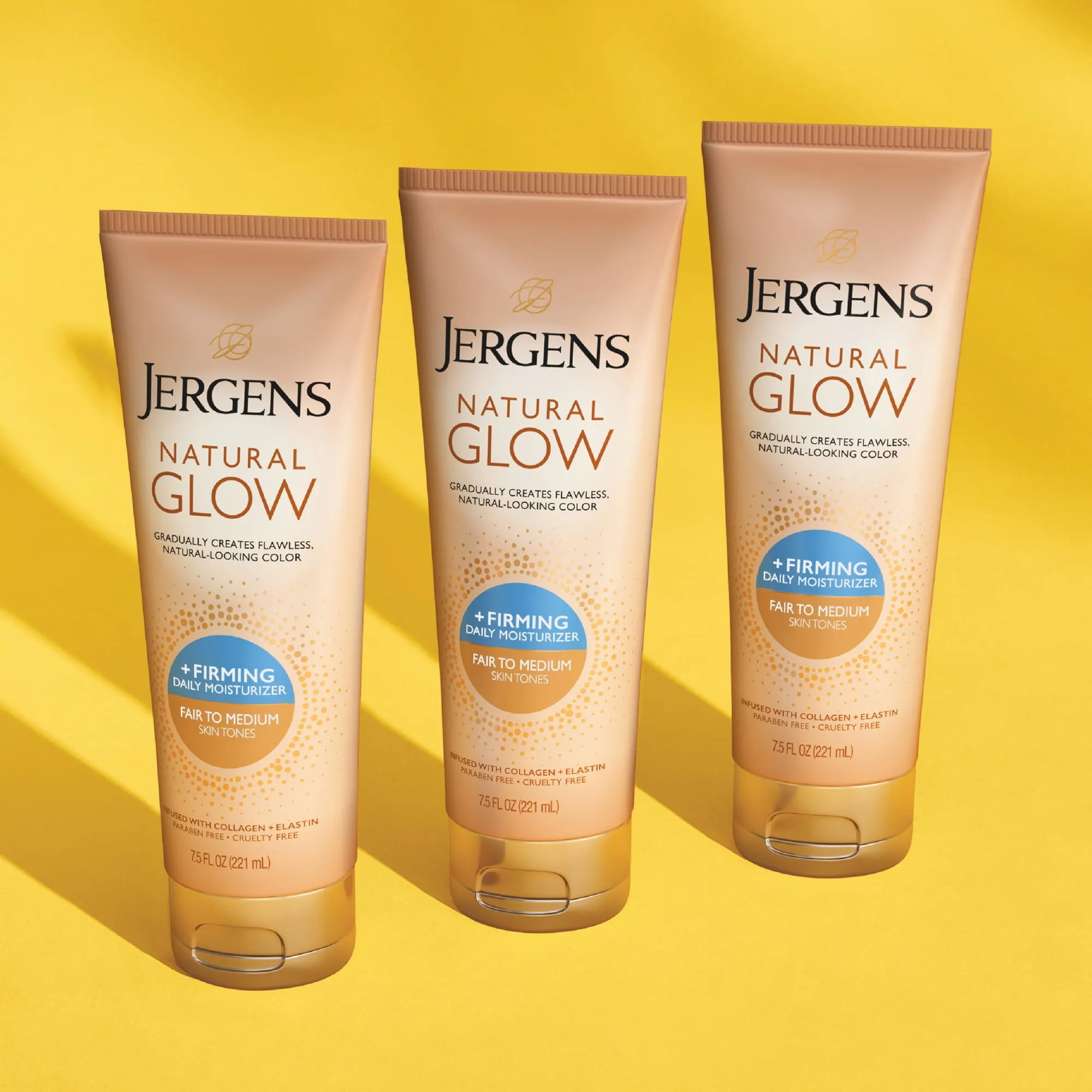 Jergens Natural Glow   FIRMING Self Tanner Sunless Tanning Lotion Medium 7.5 Oz