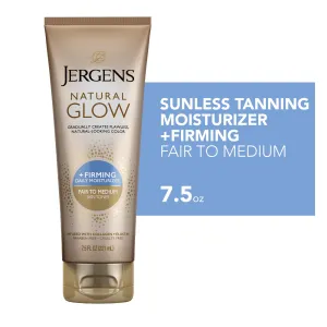 Jergens Natural Glow   FIRMING Self Tanner Sunless Tanning Lotion Medium 7.5 Oz