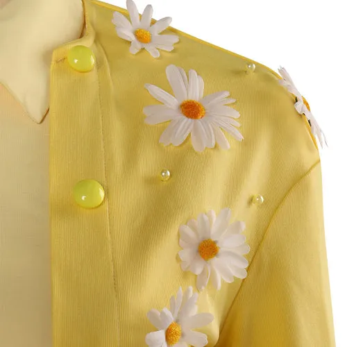 June Douglas Yellow Flower Cosplay Dress