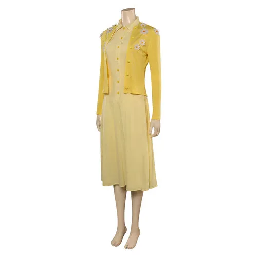 June Douglas Yellow Flower Cosplay Dress
