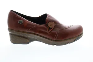 Keen Mora Button 1015038 Womens Brown Leather Slip On Loafer Flats Shoes