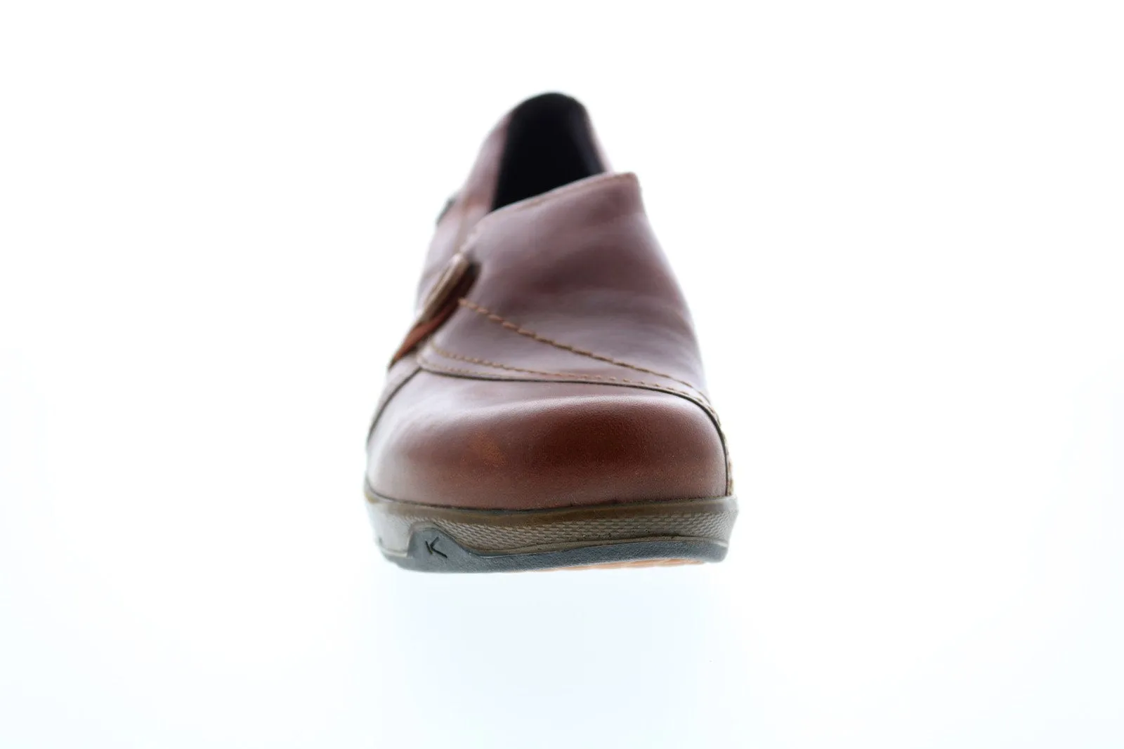 Keen Mora Button 1015038 Womens Brown Leather Slip On Loafer Flats Shoes