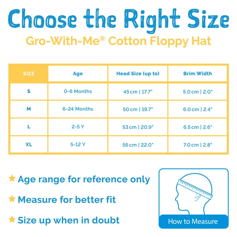 Kids’ Gro-With-Me® Cotton Floppy Hat | Rainbows