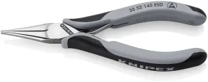 KNIPEX Precision Electronics Gripping Pliers ESD 145mm Black/Grey Multi Component Grips 35 52 145 ESD