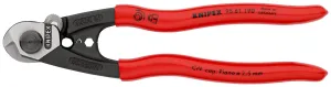 KNIPEX Wire Rope Cutter Forged 190mm Plastic Coated Handles 95 61 190 SB