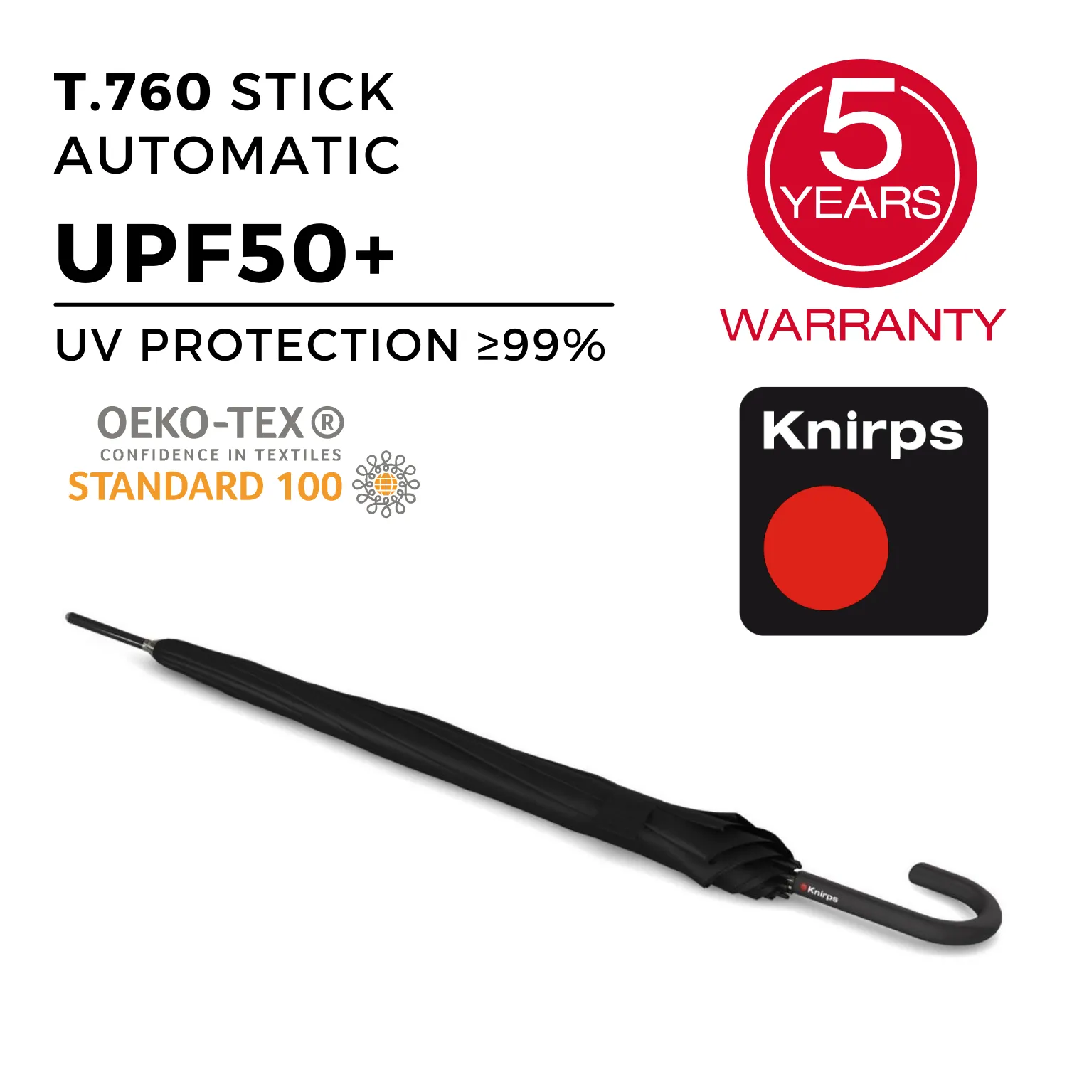 Knirps T.760 Stick Automatic (UV Protection)