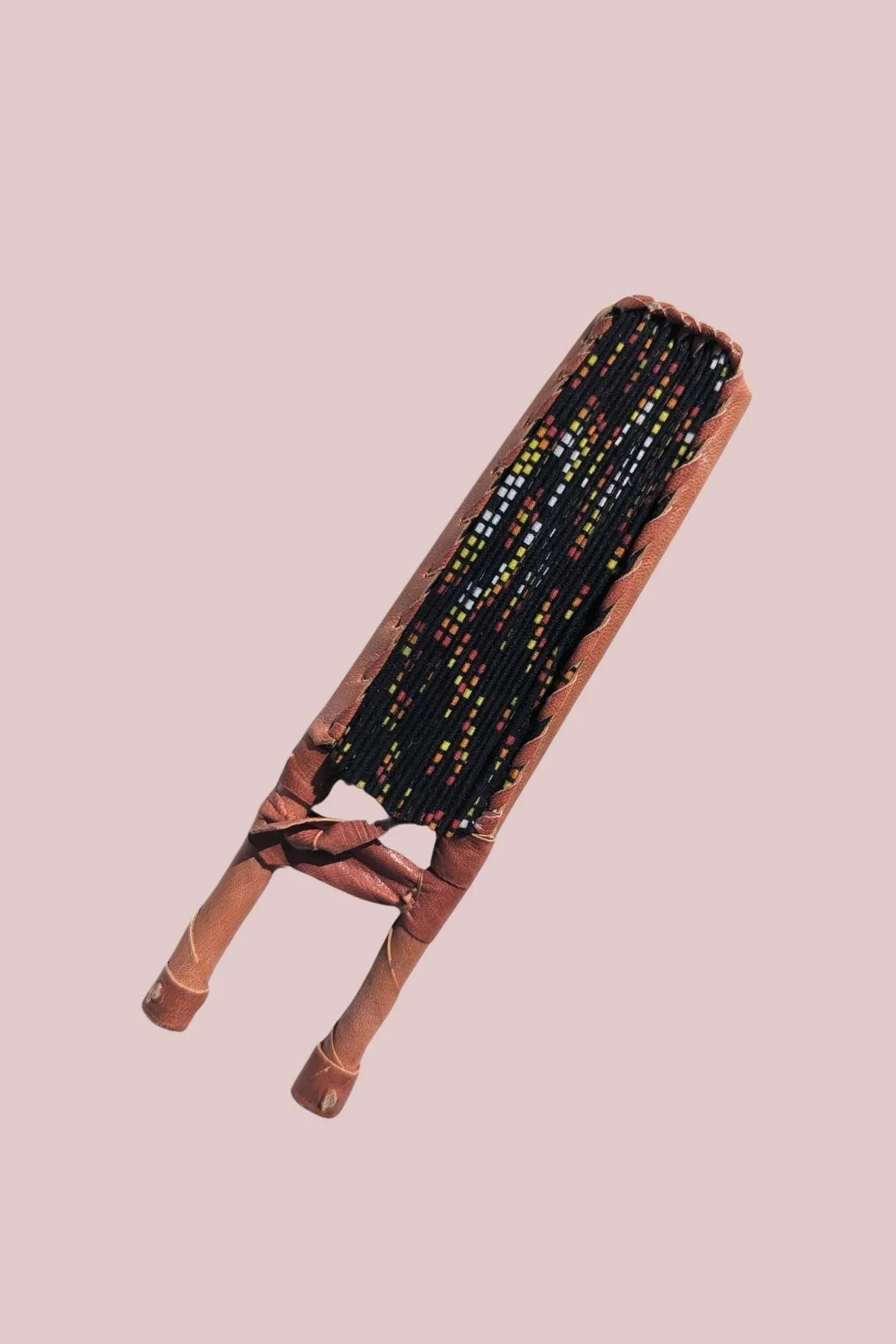Koko Black African Print Folding Fan