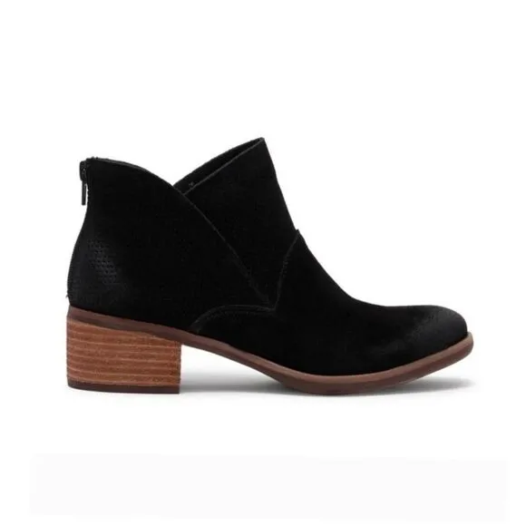 Kork Ease Maldon Suede Curved Bootie in Black