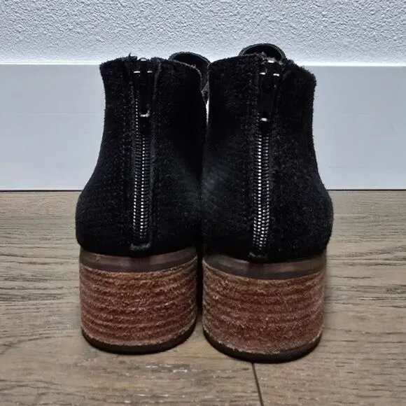Kork Ease Maldon Suede Curved Bootie in Black