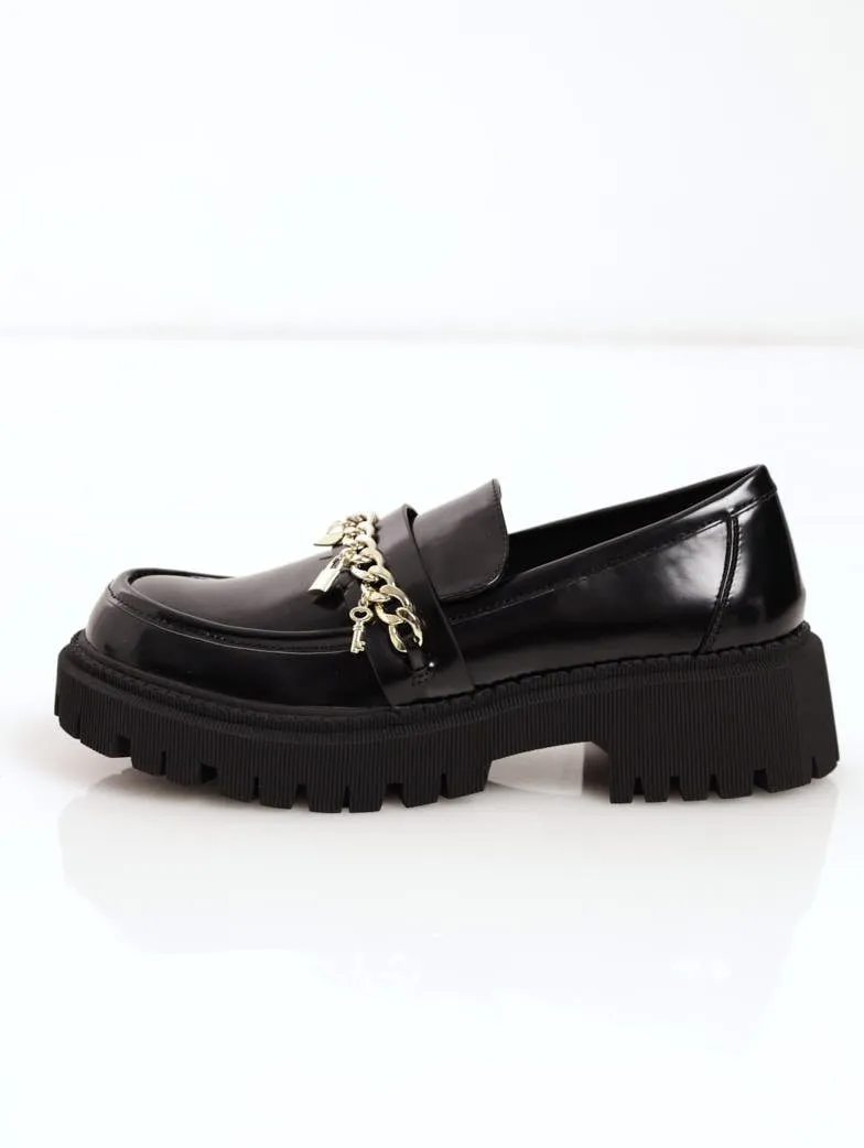 Ladies Charmz Chunky Loafer - Black