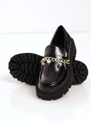 Ladies Charmz Chunky Loafer - Black