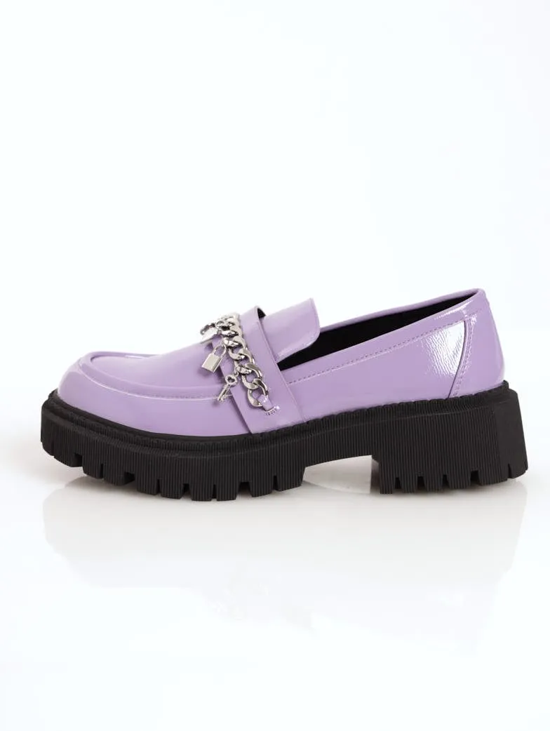 Ladies Charmz Chunky Loafer - Lavender