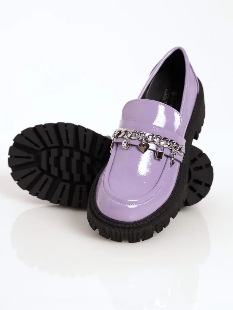 Ladies Charmz Chunky Loafer - Lavender