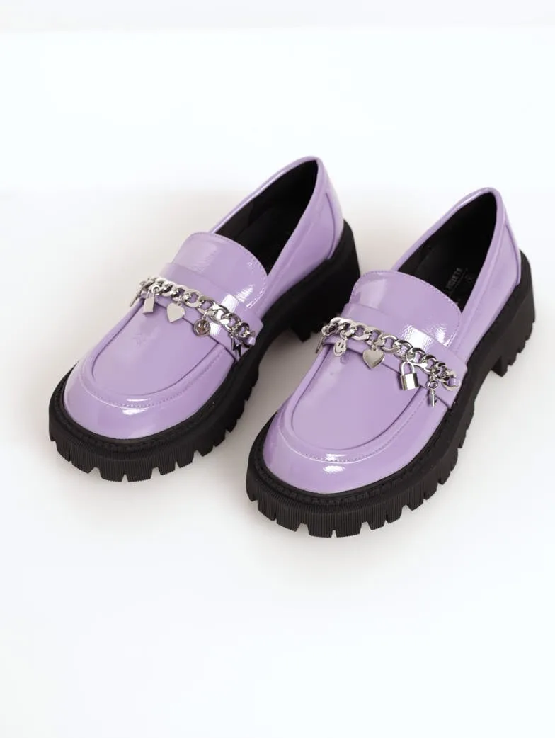 Ladies Charmz Chunky Loafer - Lavender