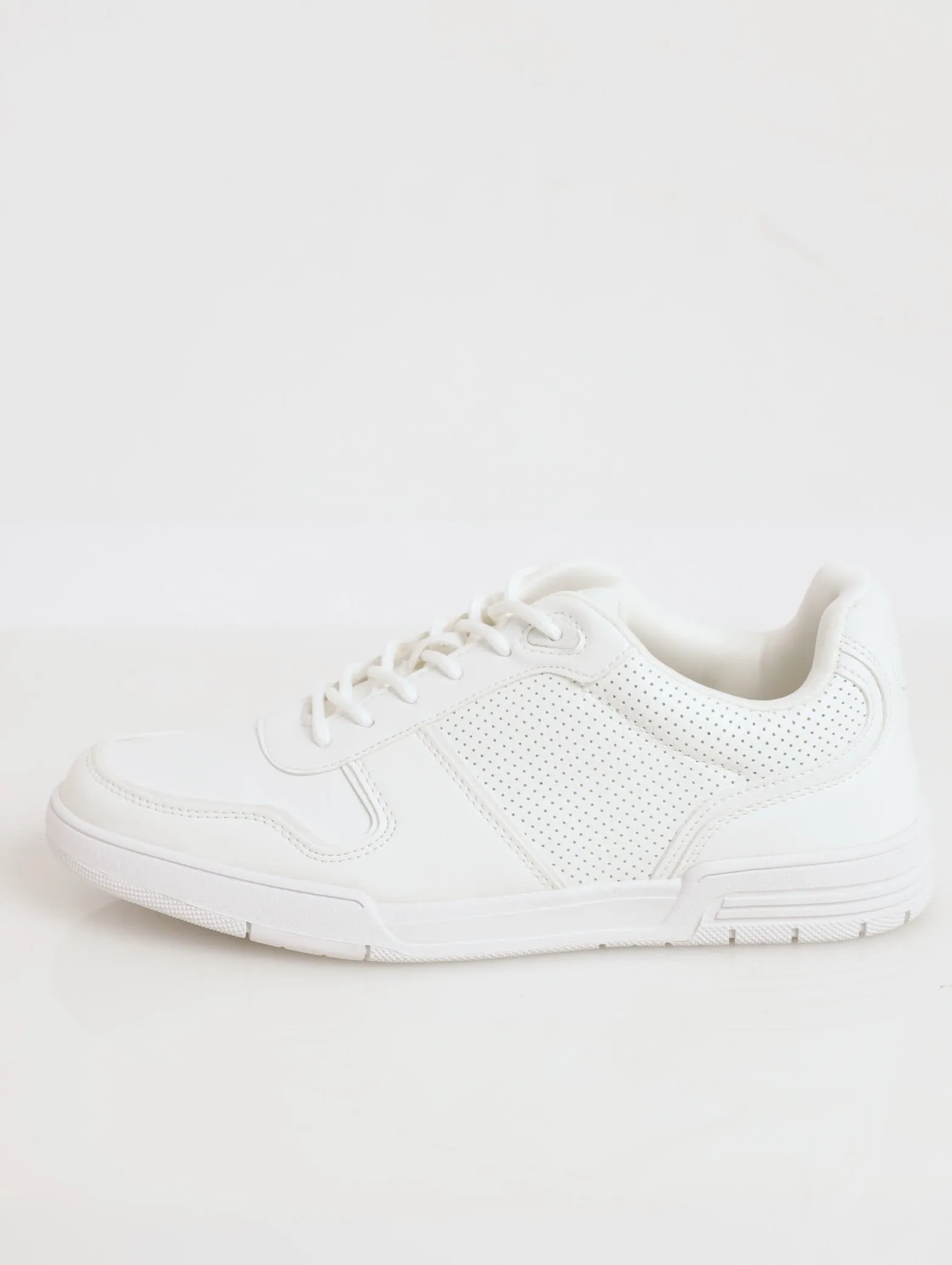 Ladies Wylderr Panel PU Plimsole Sneaker - White