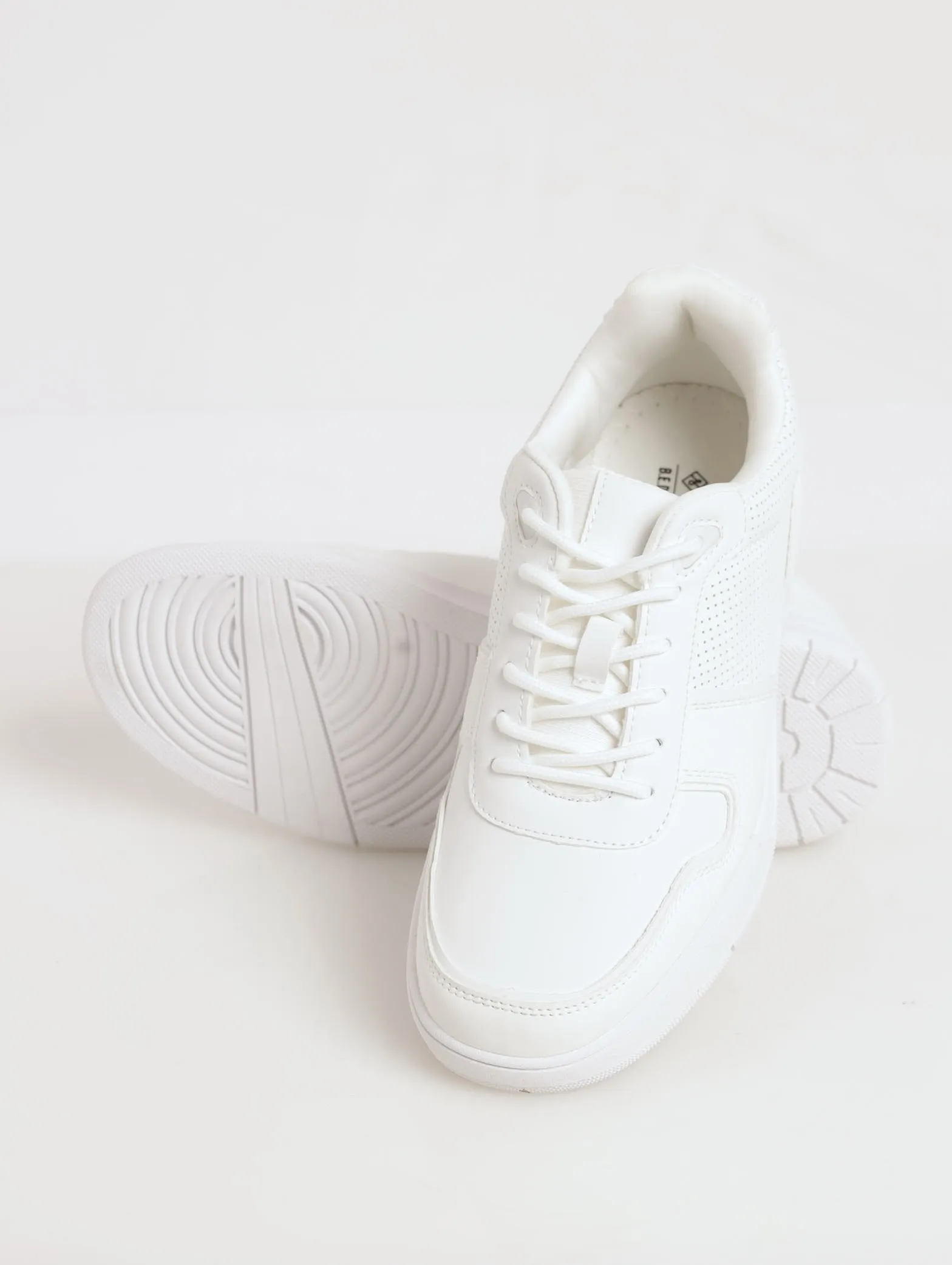 Ladies Wylderr Panel PU Plimsole Sneaker - White