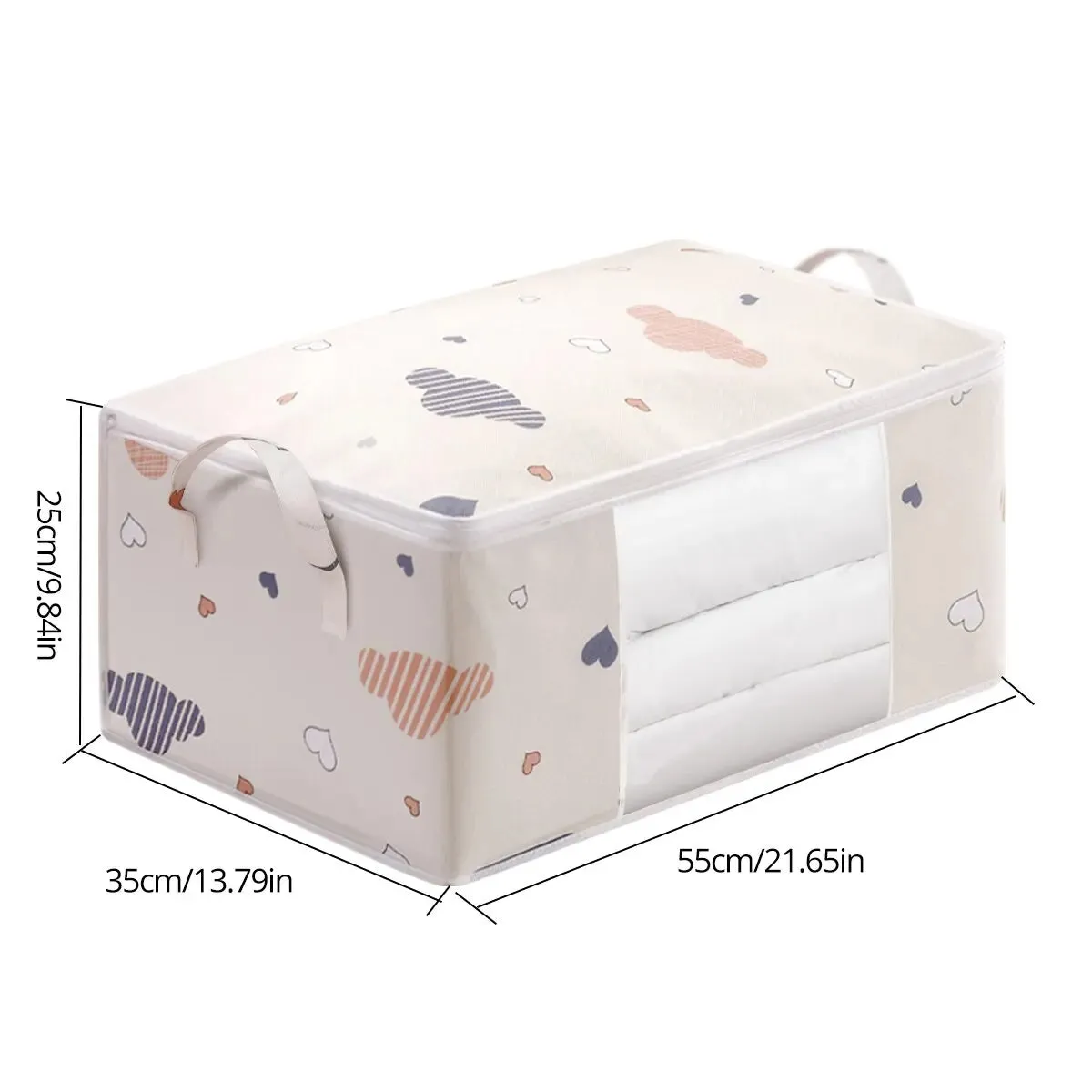 Large-Capacity Clothes Storage Bag – Foldable Organizer with Reinforced Handles & Sturdy Zipper