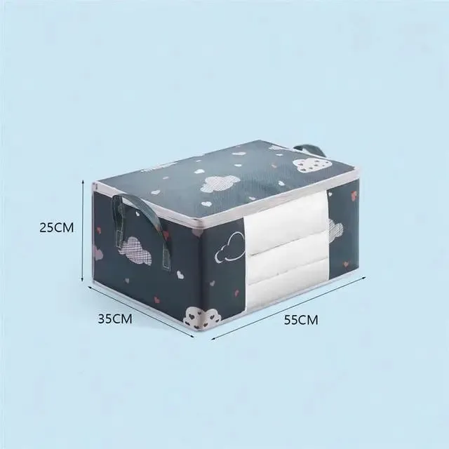 Large-Capacity Clothes Storage Bag – Foldable Organizer with Reinforced Handles & Sturdy Zipper