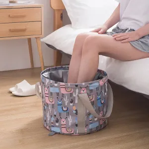Large Travel Foot Soak Bag With Foldable Basin