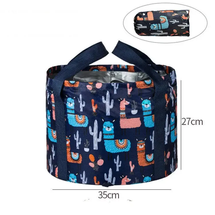 Large Travel Foot Soak Bag With Foldable Basin
