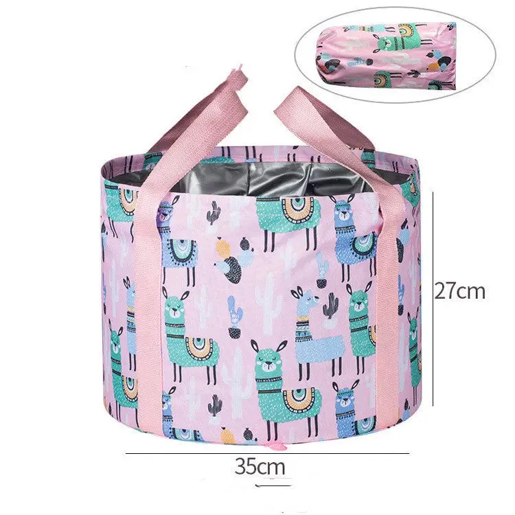 Large Travel Foot Soak Bag With Foldable Basin