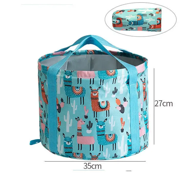 Large Travel Foot Soak Bag With Foldable Basin