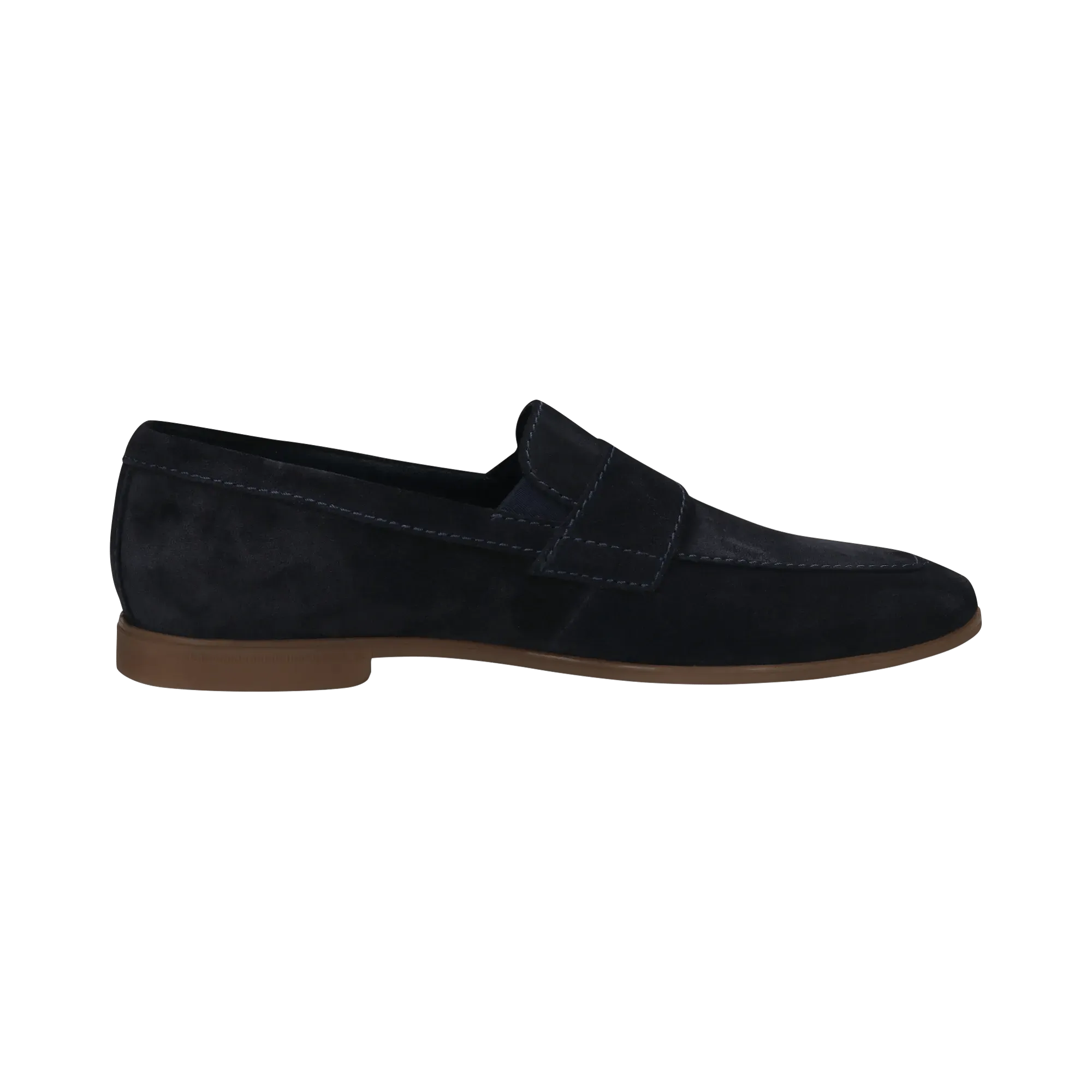 Leder Slip on dunkelblau