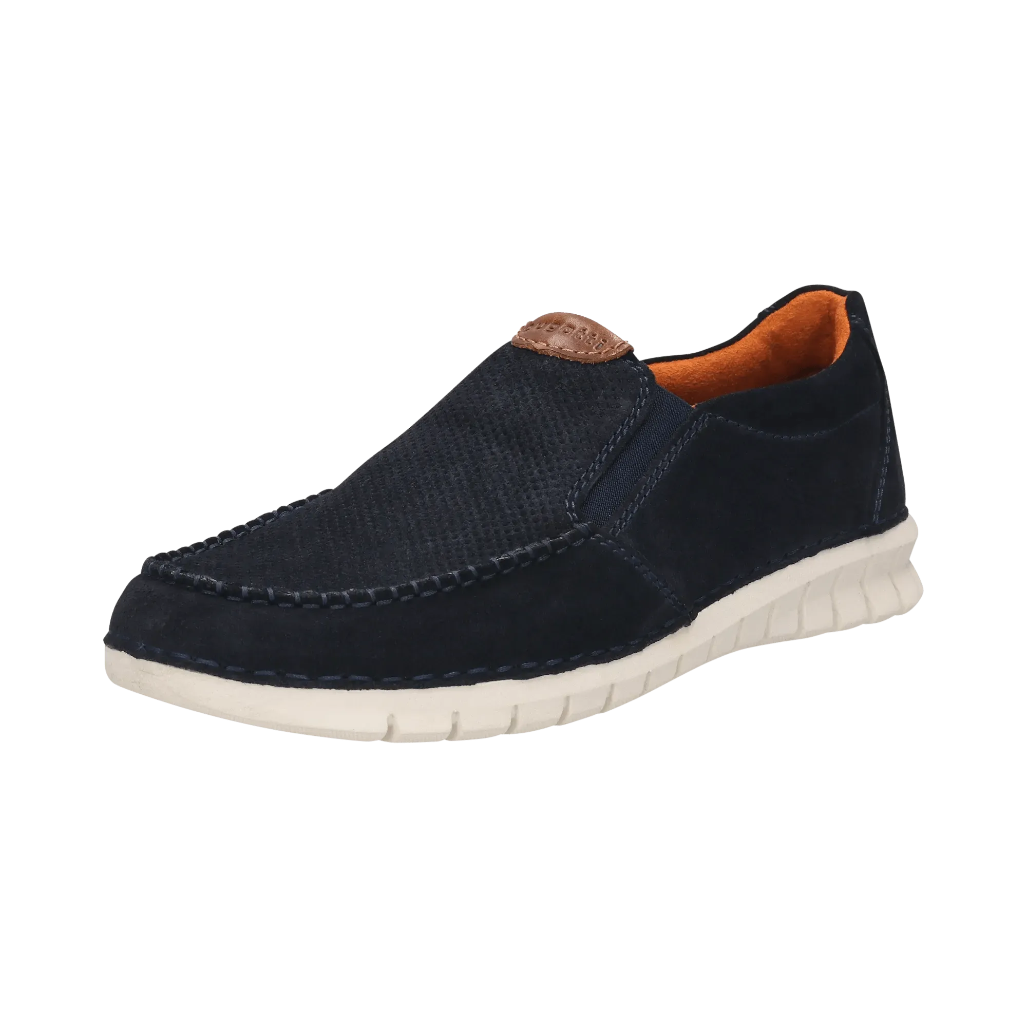 Leder Slip on dunkelblau