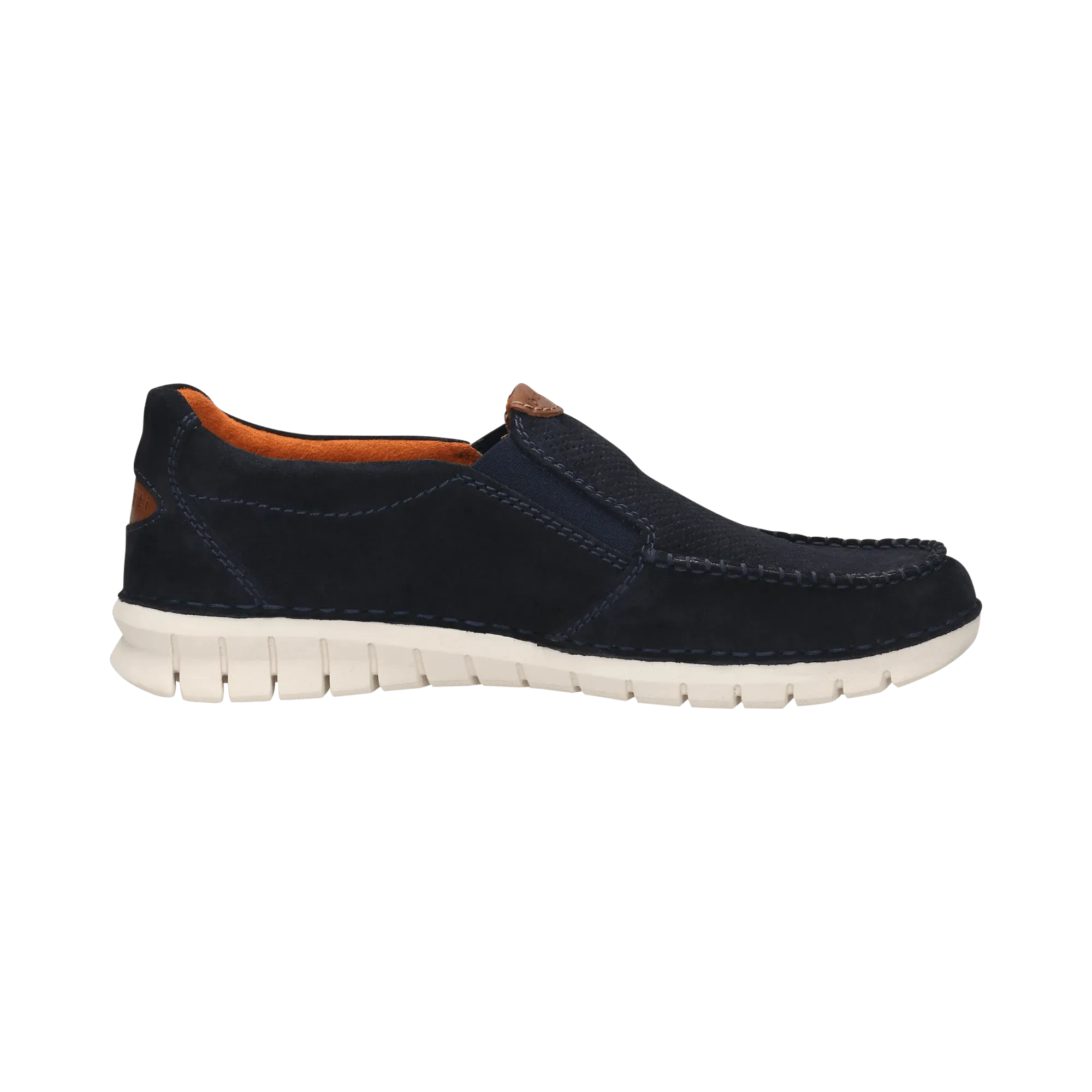 Leder Slip on dunkelblau