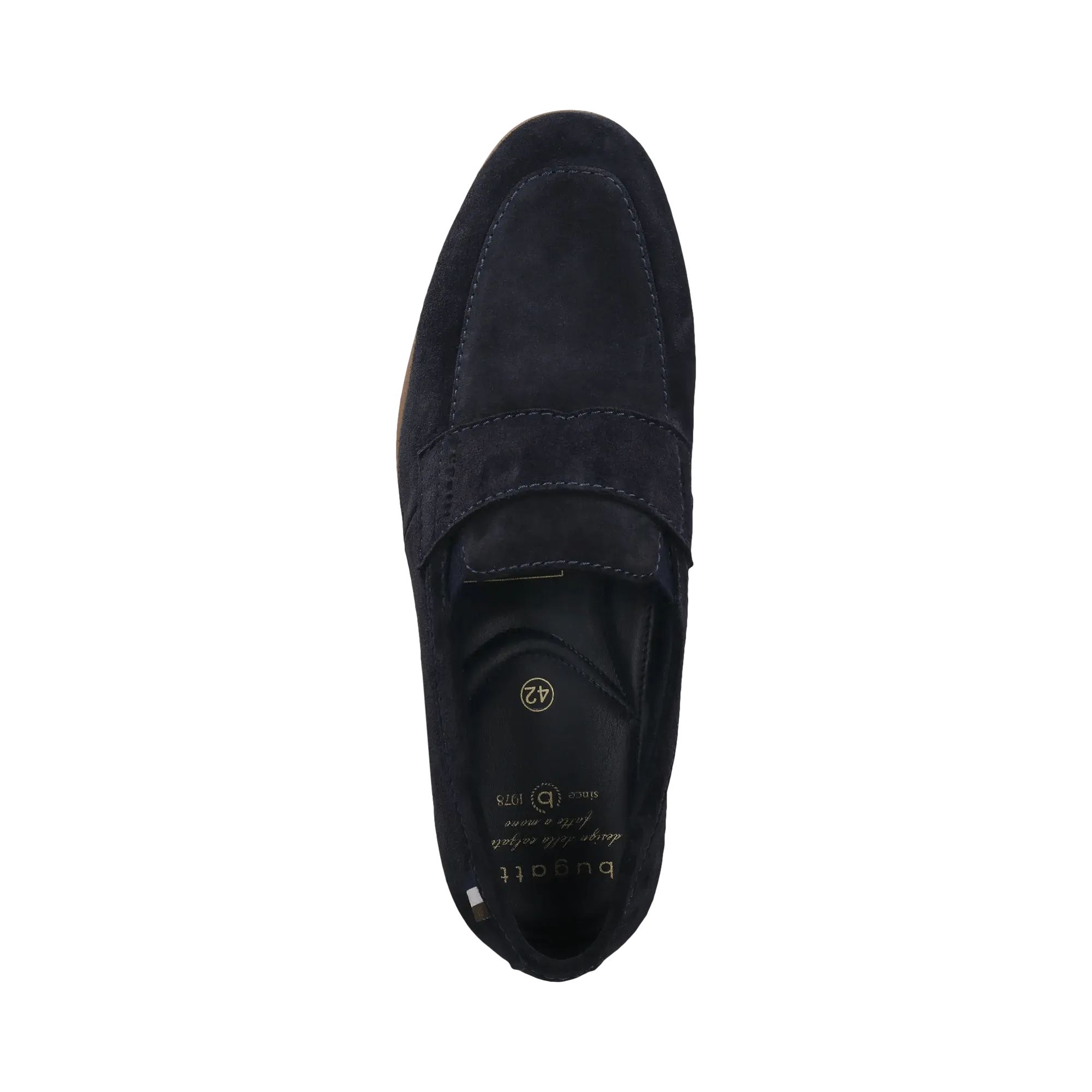 Leder Slip on dunkelblau