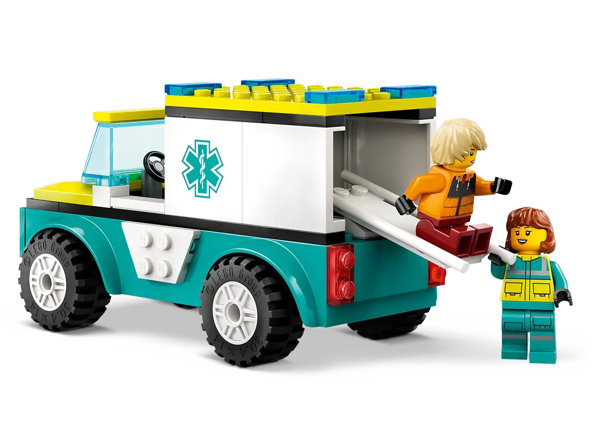 LEGO City Emergency Ambulance and Snowboarder