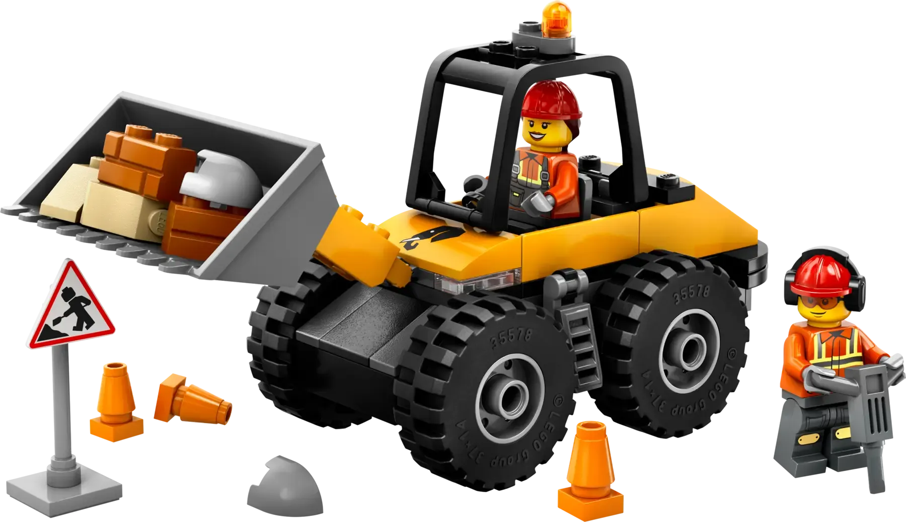 Lego Yellow Construction Wheel Lo.. (60450)