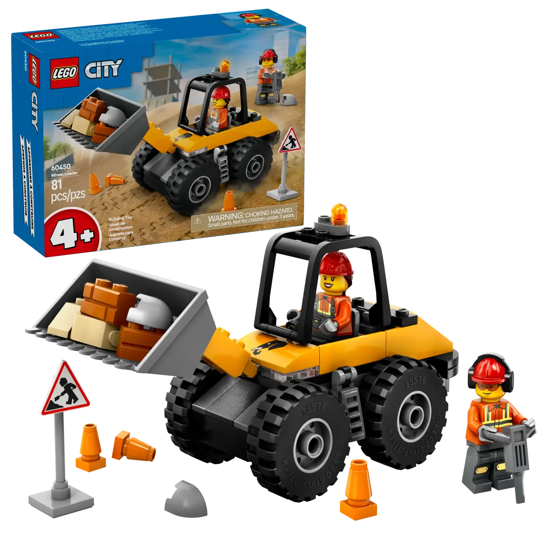 Lego Yellow Construction Wheel Lo.. (60450)