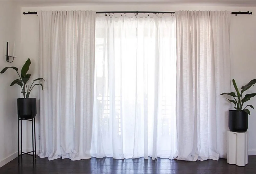 Lia Linen Curtains & Drapes Soft Top